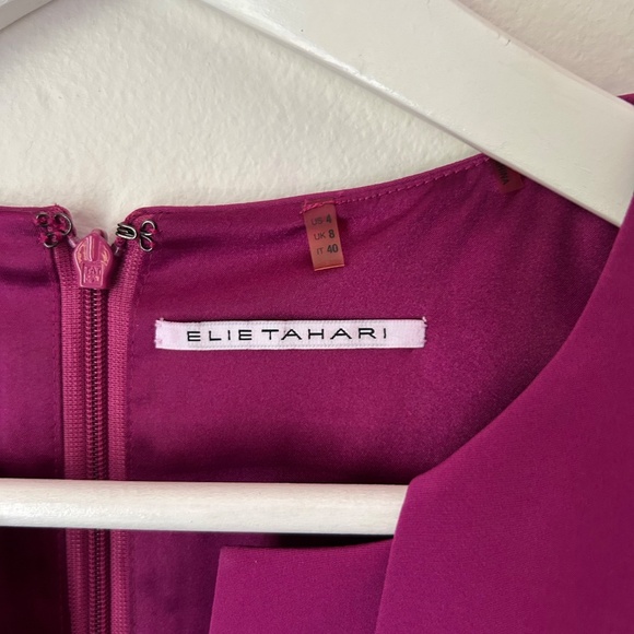 Elie Tahari Sheath Shift Sleeveless Dress in fuchsia l Size 4 - Picture 4 of 10